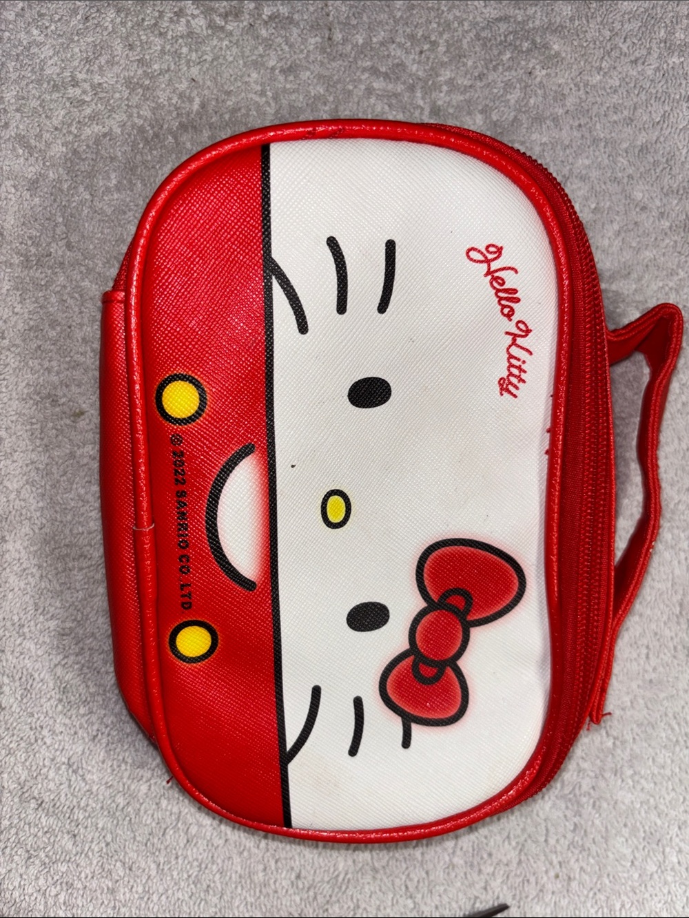 Hello Kitty Red White Kids Zip Pouch